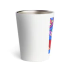 結華の障害者アート 手描きイラスト カラフル ハート Thermo Tumbler