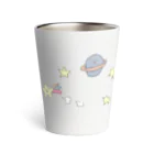 おかめちゃんのアイテムショップのおかめ天使ちゃんと宇宙 Thermo Tumbler