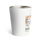 クロネコ宅急便の子猫の微笑み、心のオアシス Thermo Tumbler