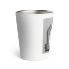 &AIのピクセルアート黒猫　30 Thermo Tumbler