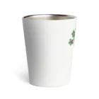 こどもと私の絵や粘土の花瓶に入った星の花 Thermo Tumbler