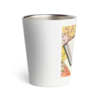 月夜のタツノオトシゴのautumn reading Thermo Tumbler