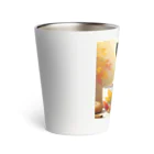 DeenaDeeのAutumn Curiosity: Chihuahua & Mug Magic 秋の好奇心: チワワとマグカップ Thermo Tumbler