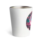 RetrowaveFlowerのRetrowaveFlowerー富士山ー Thermo Tumbler