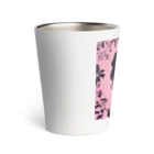 asm193のかわいい女の子の影絵 Thermo Tumbler