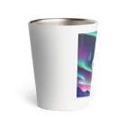 のんびりアート工房の北極のオーロラ Thermo Tumbler