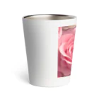 ポンキチはうすのピンクの薔薇 Thermo Tumbler