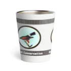 アニマル四字熟語の「Bird conservation」野鳥保護サーモンタンブラー Thermo Tumbler