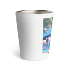 シロクマペンギンのエルフのサイバーピアニストの夏休み Thermo Tumbler