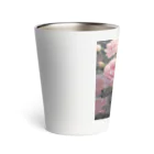 okierazaのペールピンクのバラの花束 Thermo Tumbler