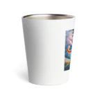 kyonyの月夜の桜と虎猫 Thermo Tumbler