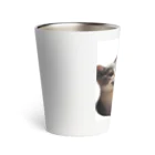 tocha2024@allの猫パンチ”自分に喝” Thermo Tumbler