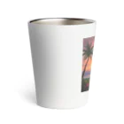 ロマンティックのハワイの夕陽 Thermo Tumbler