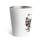 MirofuruDesignのスタイリッシュな狼ポートレートアート Thermo Tumbler