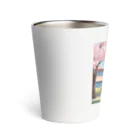 yoiyononakaの春と桜と虎縞白猫06 Thermo Tumbler