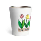 sari'sのThe blooming tulip flowers Thermo Tumbler