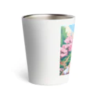 ruiruirのドット絵　子うさぎ　春のお散歩 Thermo Tumbler