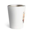 Grazing Wombatのヴィンテージなボヘミアンスタイルの花柄　Vintage Bohemian-style floral pattern Thermo Tumbler