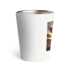 arsetasince2024の夕焼けに輝く鷹 Thermo Tumbler