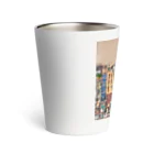 ヲシラリカの油絵　知らない都市の風景　ノスタルジー Thermo Tumbler