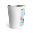 ganeshaのおもちゃのヨットに乗ってかわいいライオンに出会おう Thermo Tumbler