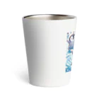 aoharu2005の笑顔で泳ぐペンギン Thermo Tumbler