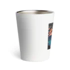 AI-factoryの海から望む夕焼け Thermo Tumbler