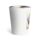 OkometoOmochiの紫陽花とポップコーン Thermo Tumbler