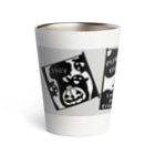 イラスト MONYAAT のGz かぼちゃバーガーD・黒ドット(gr) Thermo Tumbler
