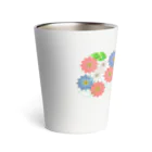 Tender time for OsyatoのStained glass flowers　～side～ Thermo Tumbler