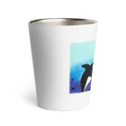 baddogのシャチの親子 Thermo Tumbler