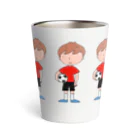 cumincuminの少年とサッカーボール　（カラー6人） Thermo Tumbler