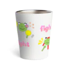 🐸かえるさんと仲間たち🐸の応援団のかえるさん Thermo Tumbler