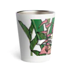 MĀLAMA Art & DesignのPink Flowers Thermo Tumbler