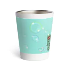 Flowerのサボテン猫(花咲) Thermo Tumbler