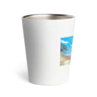 watertrickの常夏の海とサッカーボール Thermo Tumbler