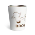 USHIDELEK(ウシデレ)の４頭のブラウンスイス牛 サーモタンブラー