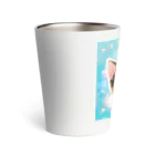 NORIMA'S SHOP のおしゃれなメガネをかけたミケ猫たちの夢かわいいイラスト Thermo Tumbler