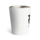 うちのあかりん家のmy dog Flat coated retriever Thermo Tumbler