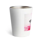 紅空月(kouzuki)designの金魚花_pink Thermo Tumbler