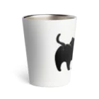 猫ねこママどんぐりのゆきころふりむき Thermo Tumbler