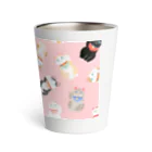 まねきねこSHOPの招き猫　桃 Thermo Tumbler