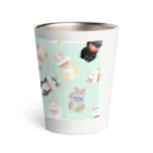 まねきねこSHOPの招き猫　緑 Thermo Tumbler