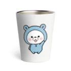 くまぽこSUZURI店の片手をあげるくまぽこ Thermo Tumbler