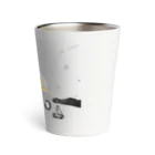 kiki25のキャンピングカーとgo to the moon!  (黒ライン) Thermo Tumbler