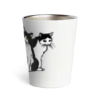 猫竹（nekotake)の箱に入りたい白黒猫たち Thermo Tumbler