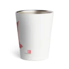 Yanagiya Kosanjiの青森県_TextMap_赤色グラデーション Thermo Tumbler