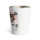 ねこほうチャンネル公式グッズの5匹ねこほうイラストグッズ Thermo Tumbler