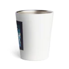 あにどっとの白い犬のドット絵 Thermo Tumbler