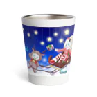 天兎の作品展のXmasサンタ天兎 Thermo Tumbler